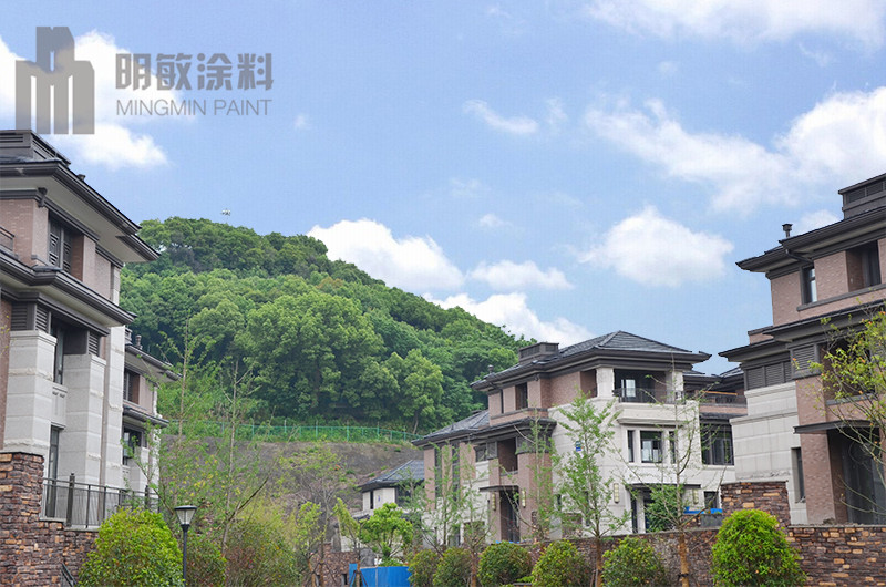 别墅案例-绍兴景瑞望府多彩仿石涂料